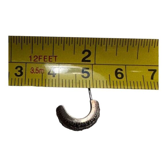 Silver 925 small hoop geometric earrings - Picture 7 of 7